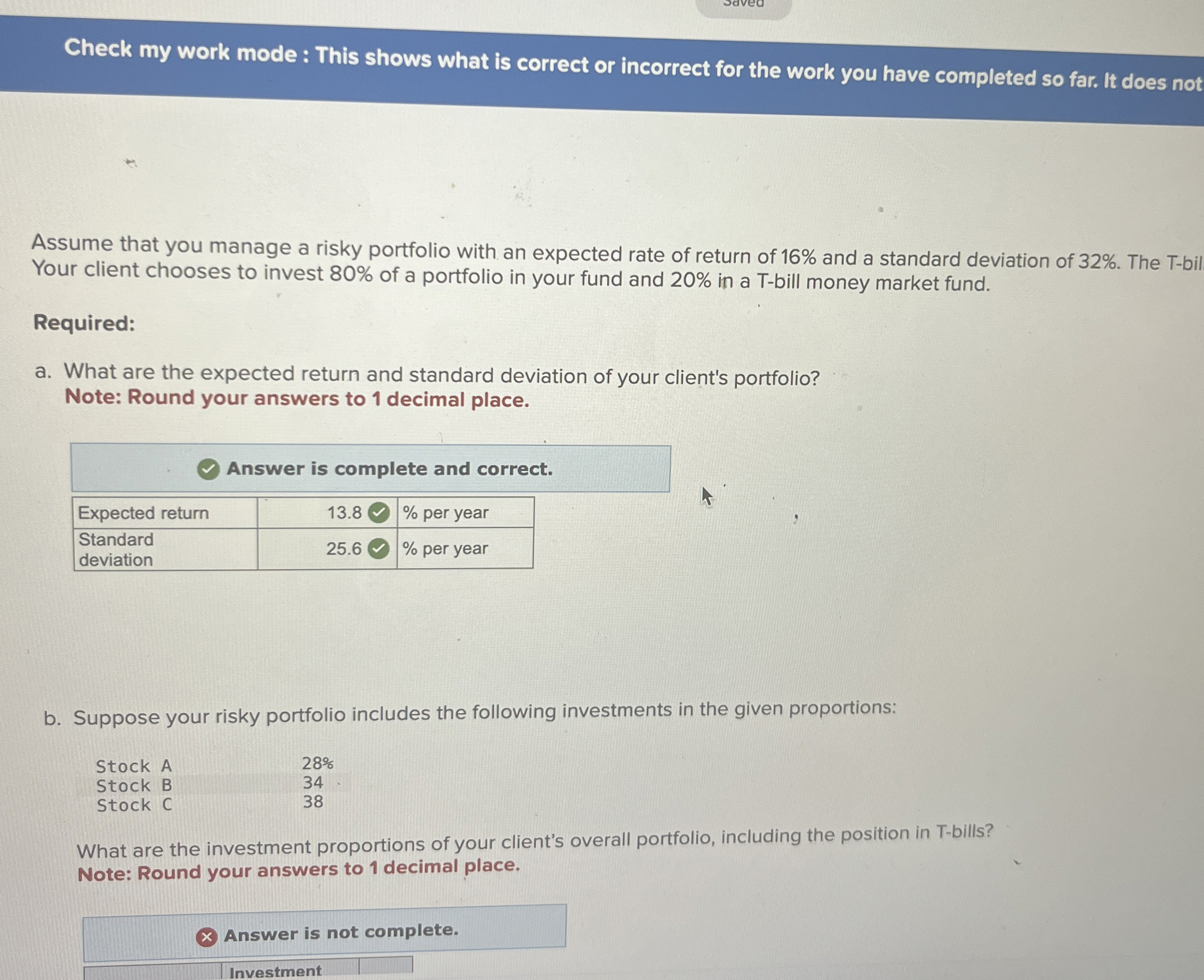 Check my work mode : This shows what is correct