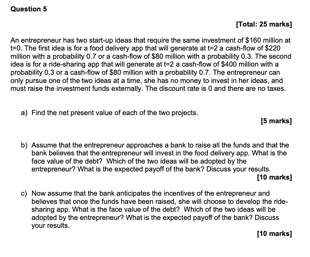 Question 5 [ Total: \ ( \ mathbf { 2 5 } \ )