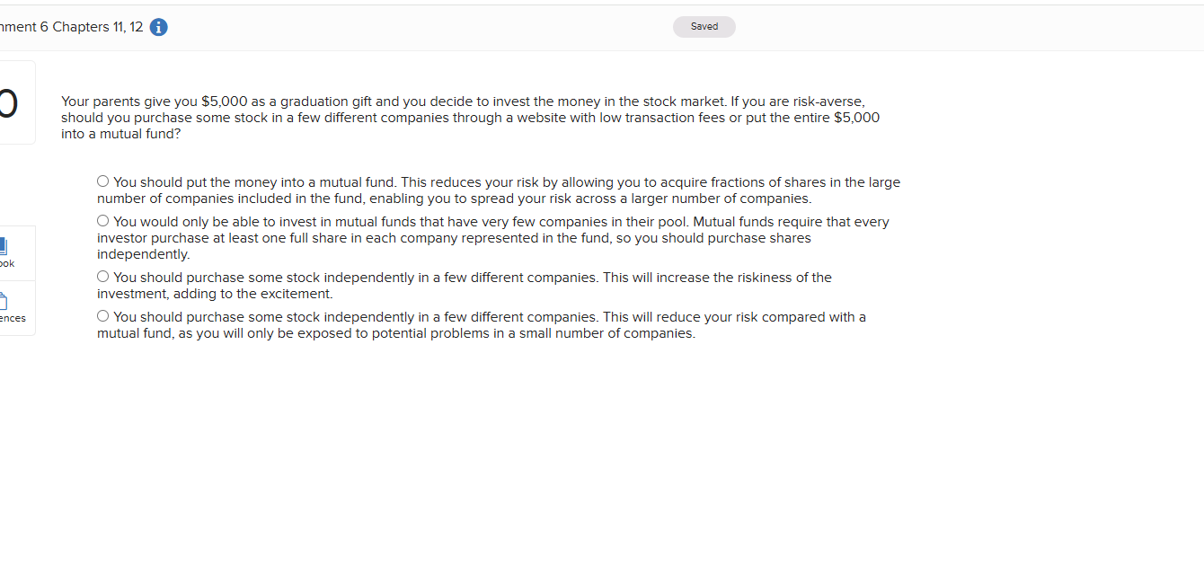 Your parents give you \ ( \ $ 5 , 0 0 0 \ ) as a