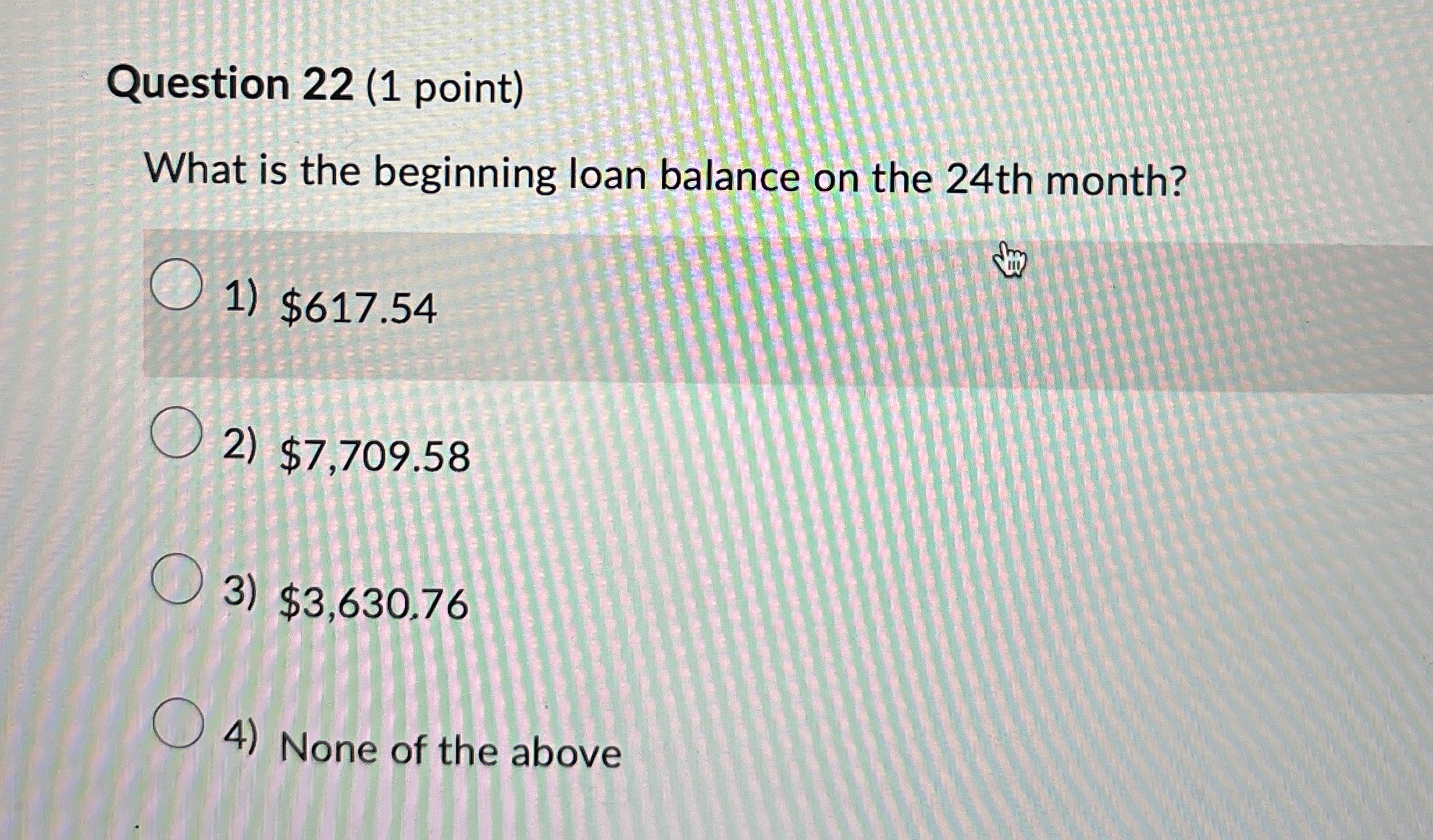 Question 2 2 ( 1 point ) What is the beginning