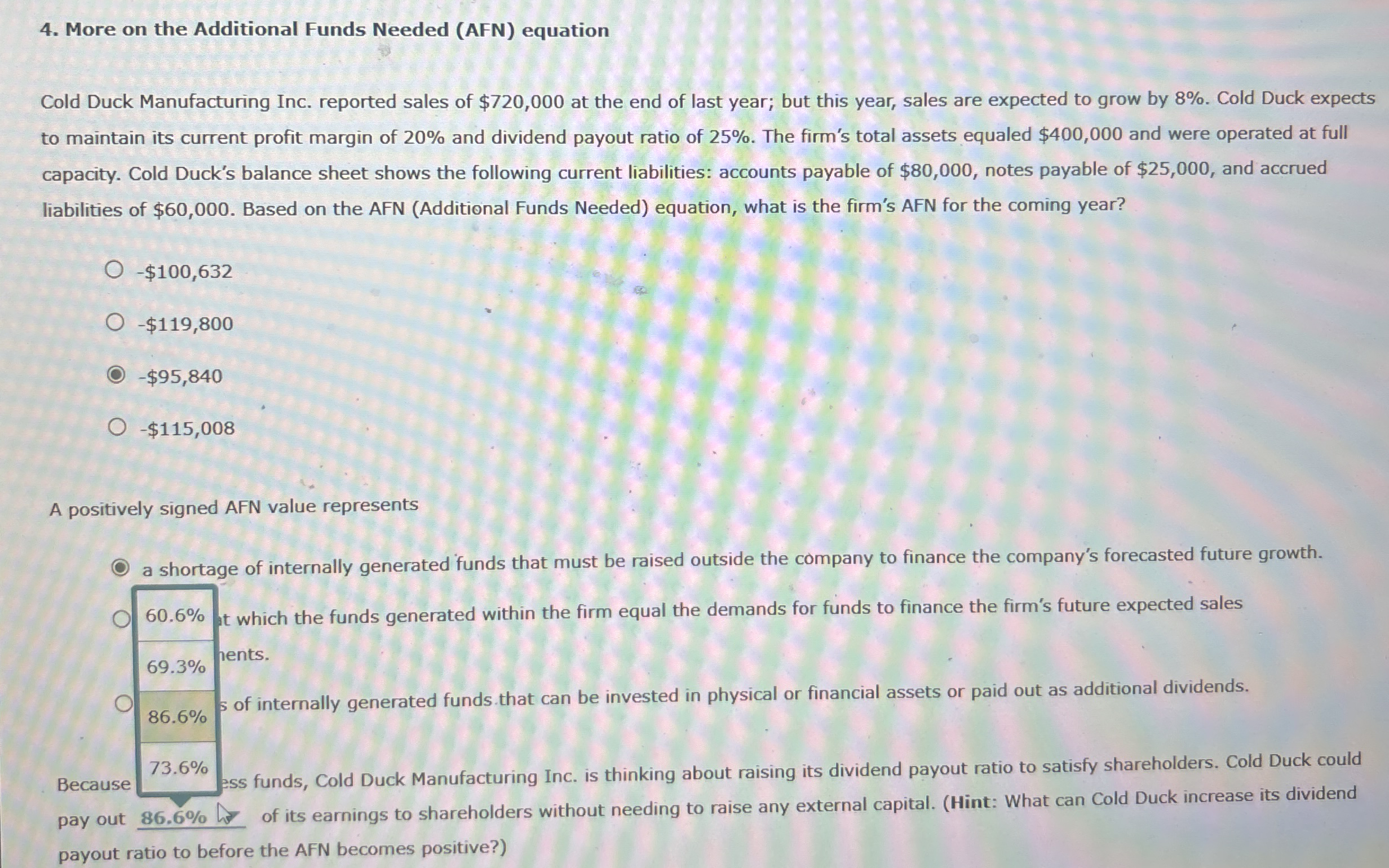 More on the Additional Funds Needed ( AFN )