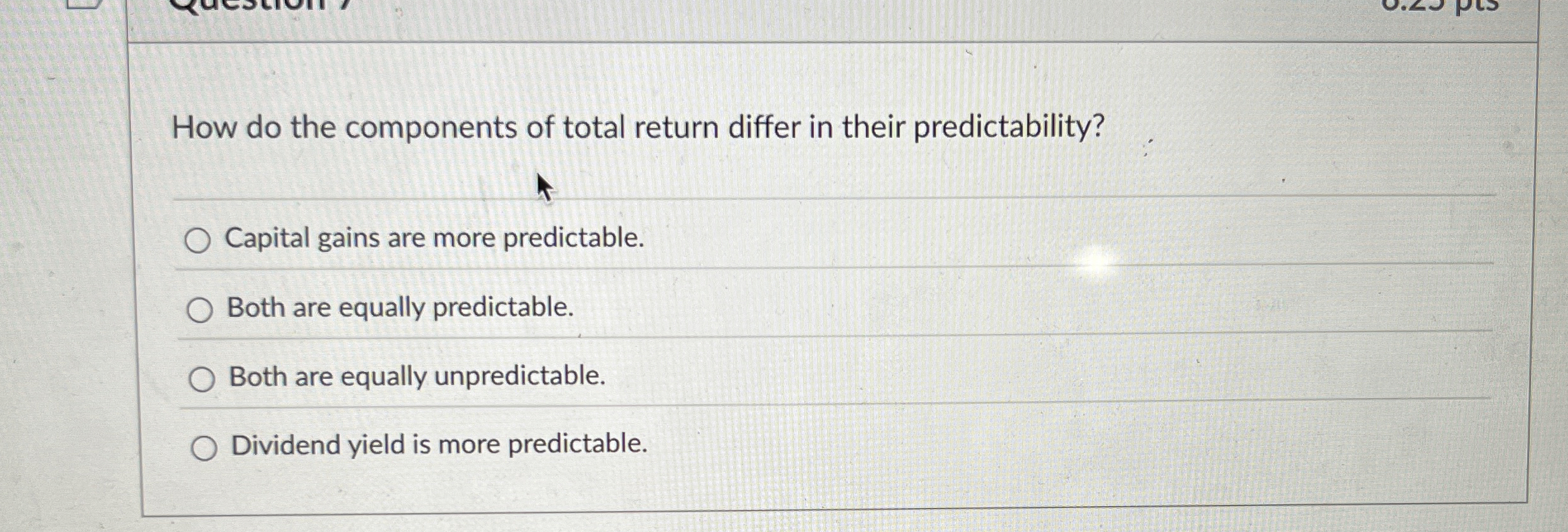 How do the components of total return differ in