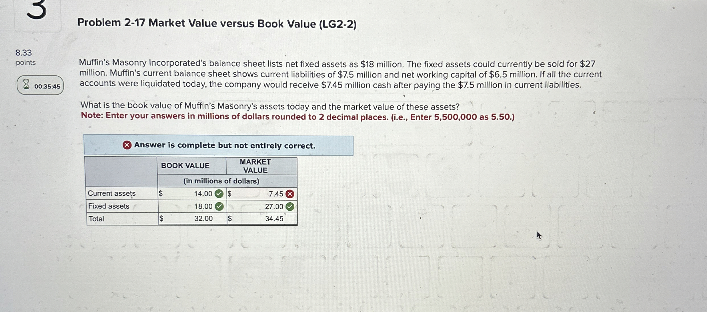 Problem 2 - 1 7 Market Value versus Book Value (