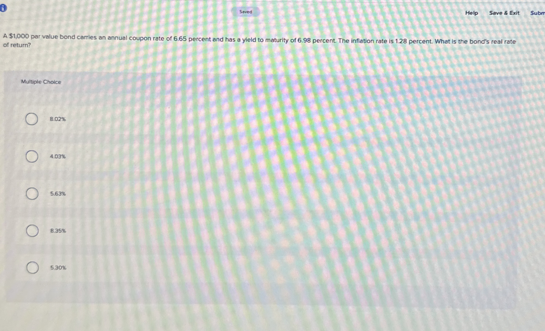 ( 1 ) Saved Help Save & Exit Subr A $ 1 , 0 0 0