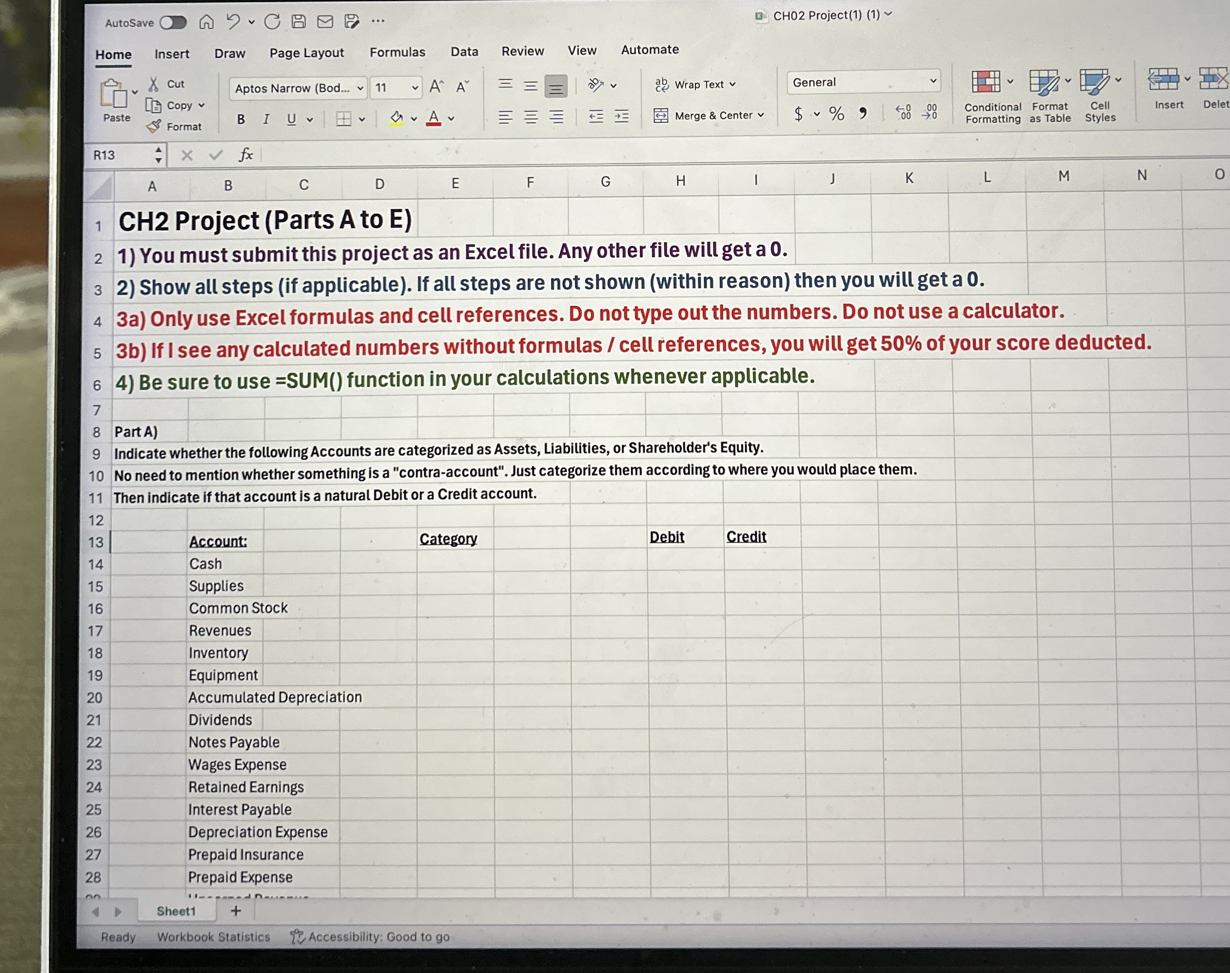 AutoSave Home Insert Draw Page Layout Formulas