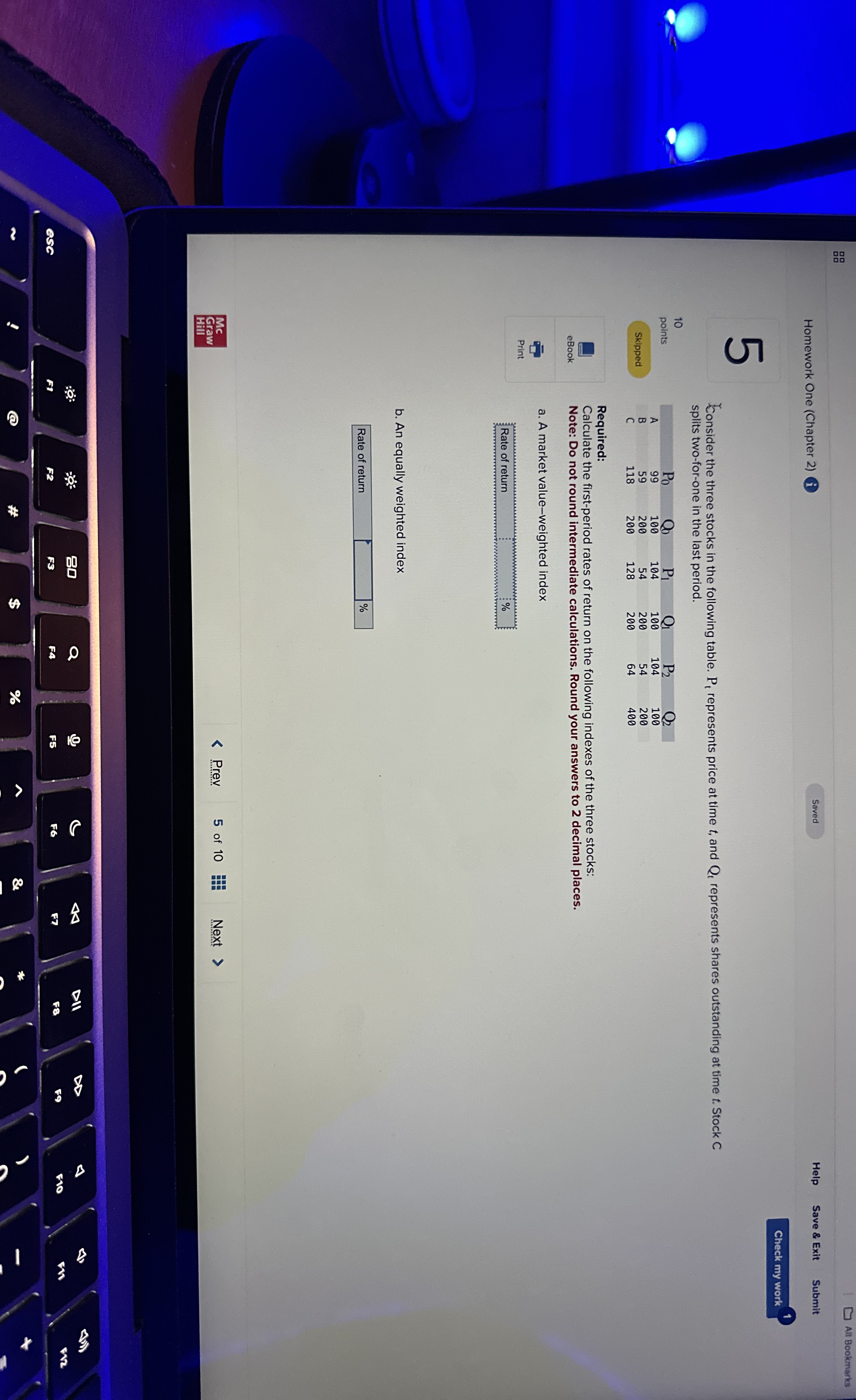 Homework One ( Chapter 2 ) ( i ) Help Save & Exit