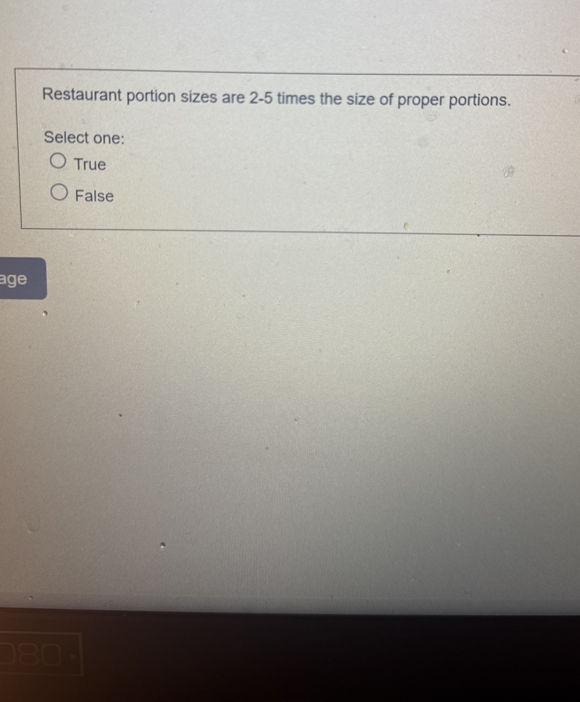 Restaurant portion sizes are 2 - 5 times the size