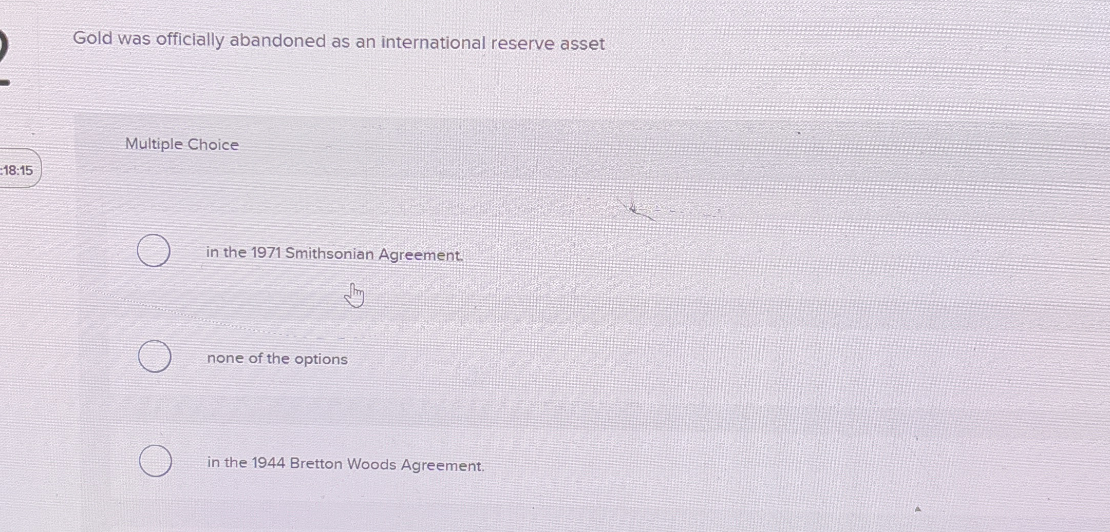 Gold was officially abandoned as an international