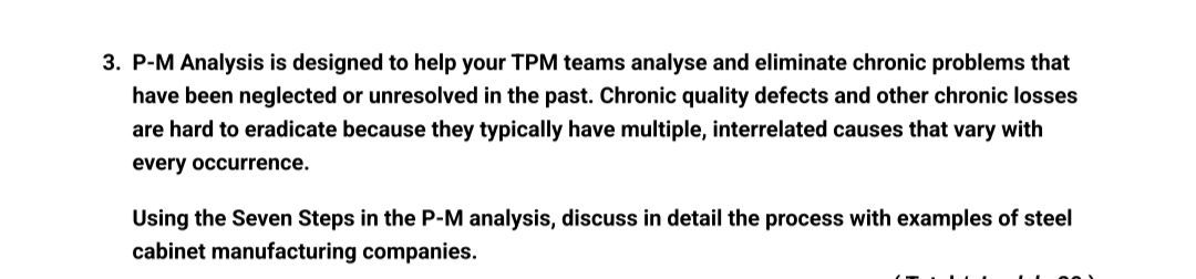 help 3 . P - M Analysis is designed to help your