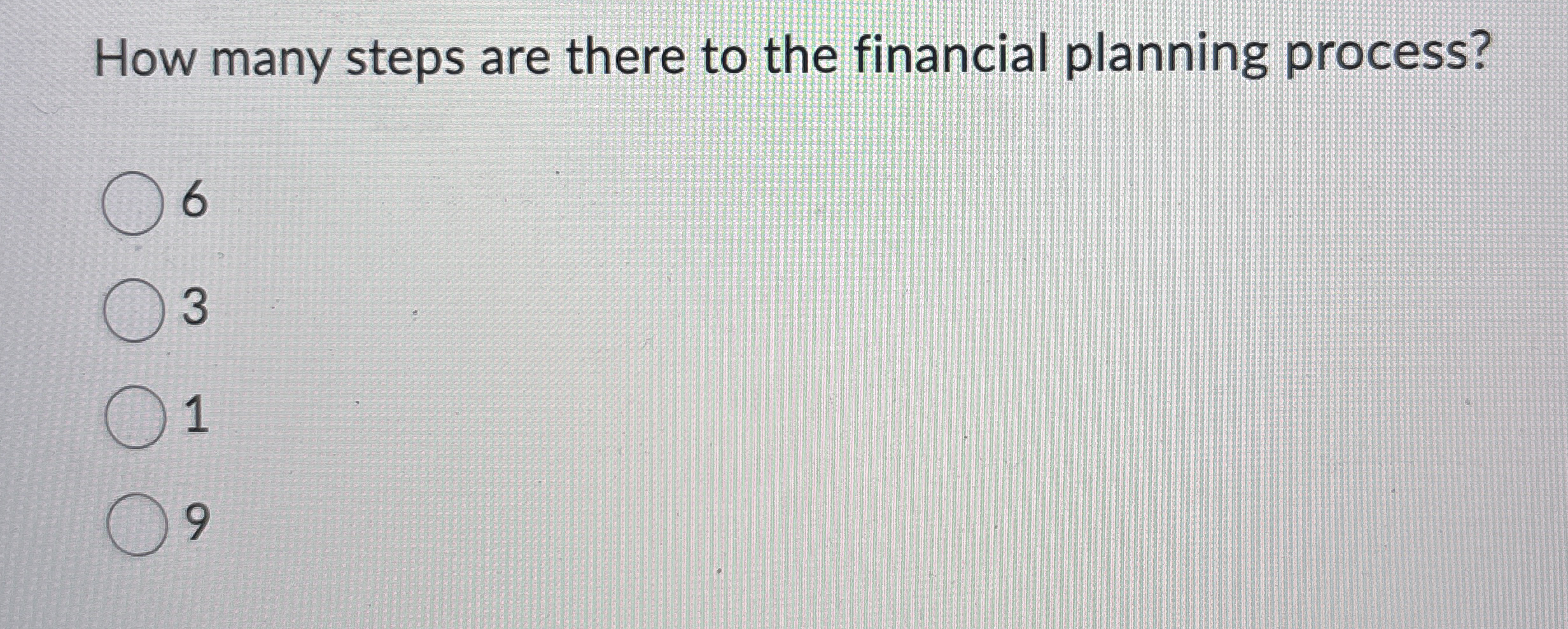 How many steps are there to the financial