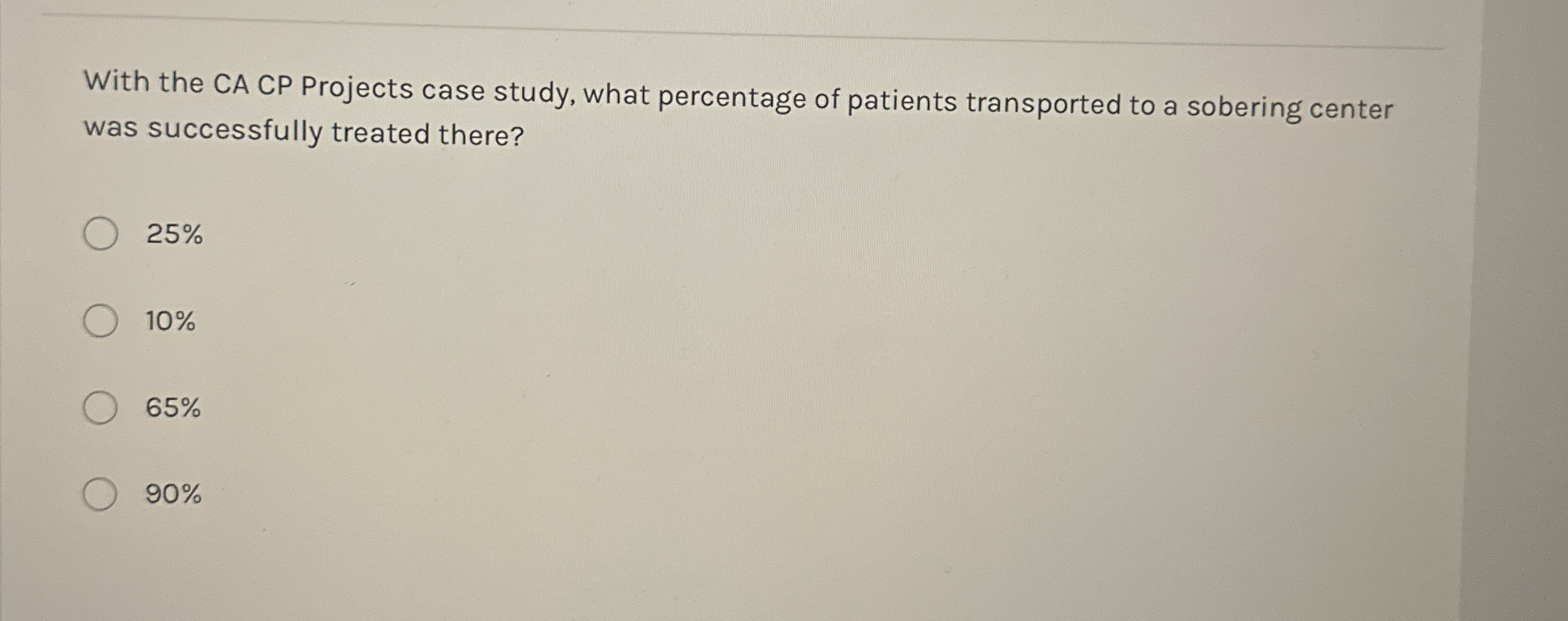 With the CA CP Projects case study, what