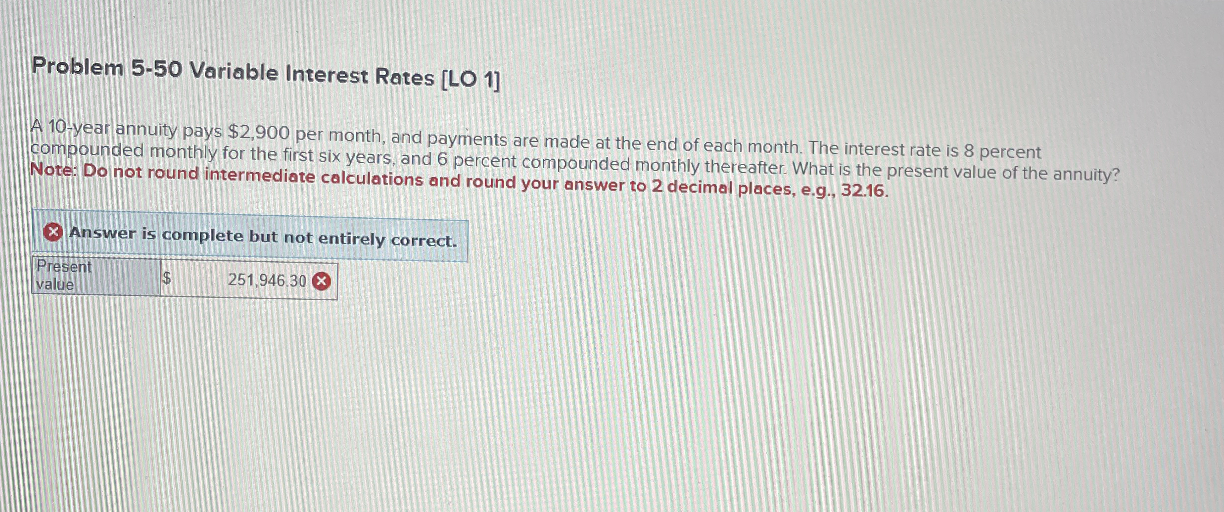 Problem 5 - 5 0 Variable Interest Rates [ LO 1 ]
