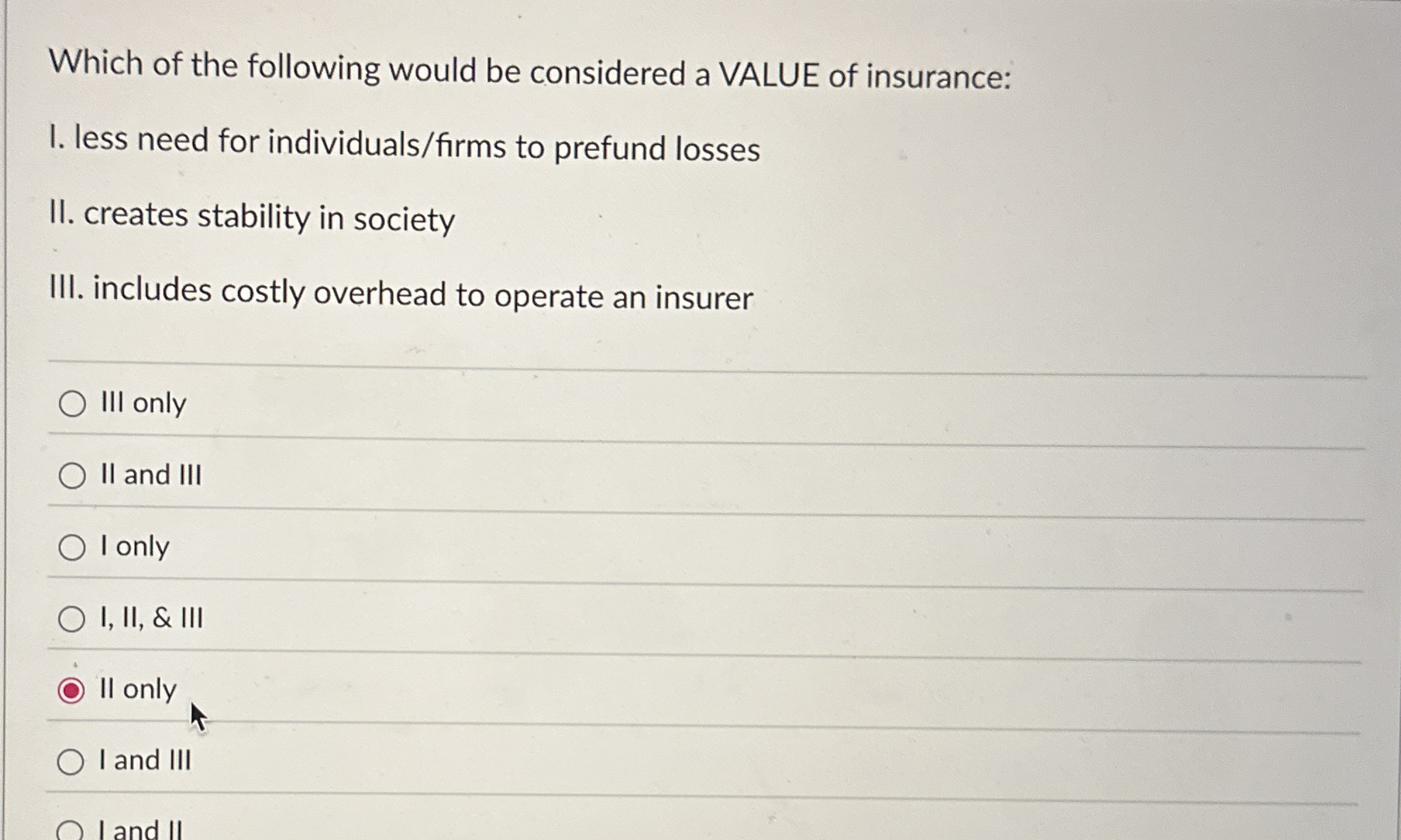 Which of the following would be considered a