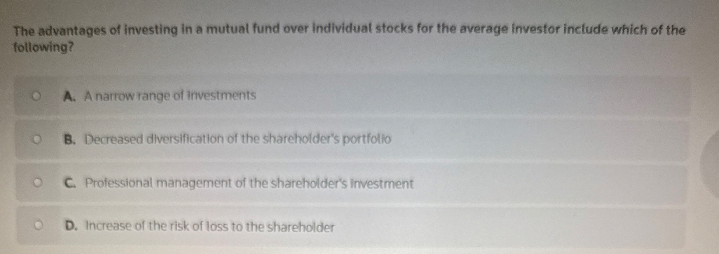 The advantages of investing in a mutual fund over