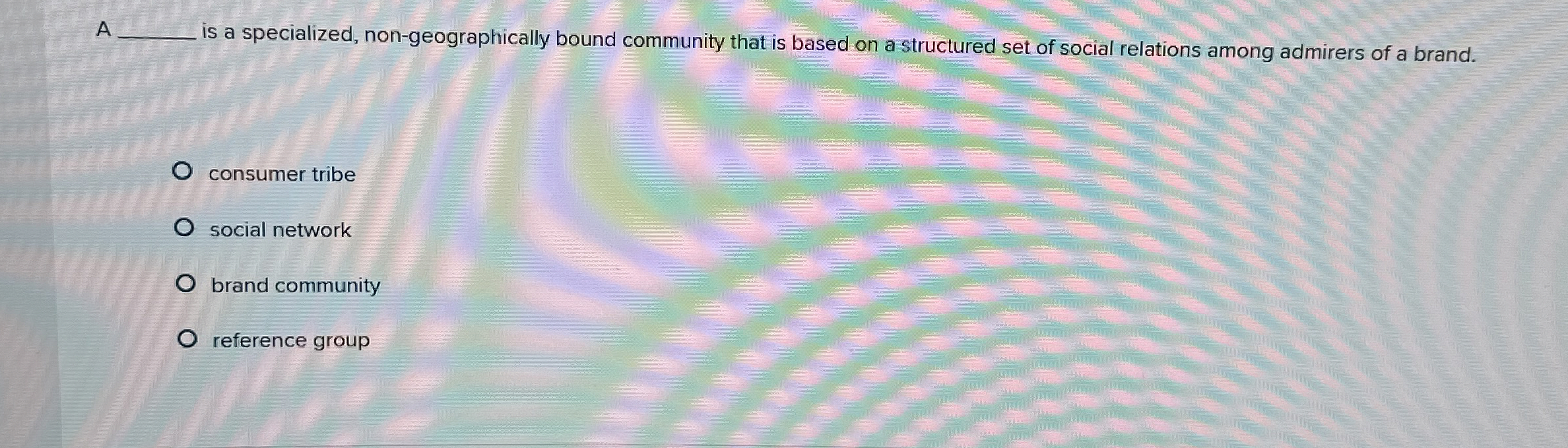 A is a specialized, non - geographically bound