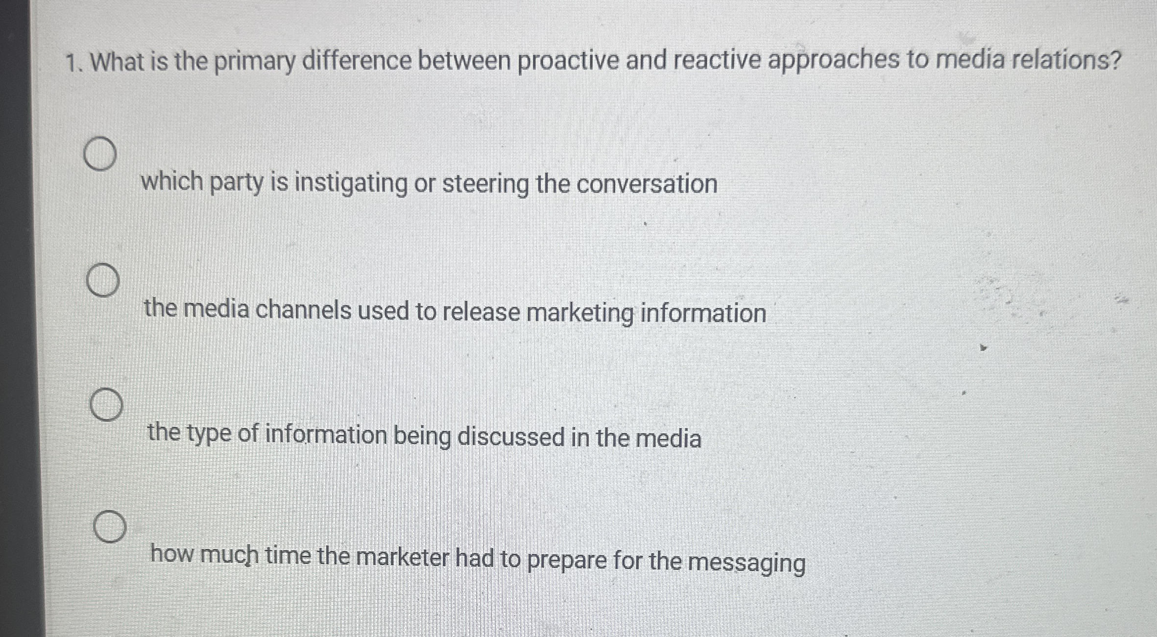 What is the primary difference between proactive