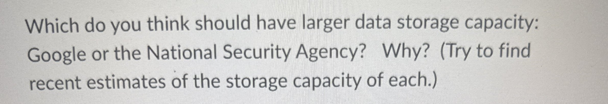 Which do you think should have larger data