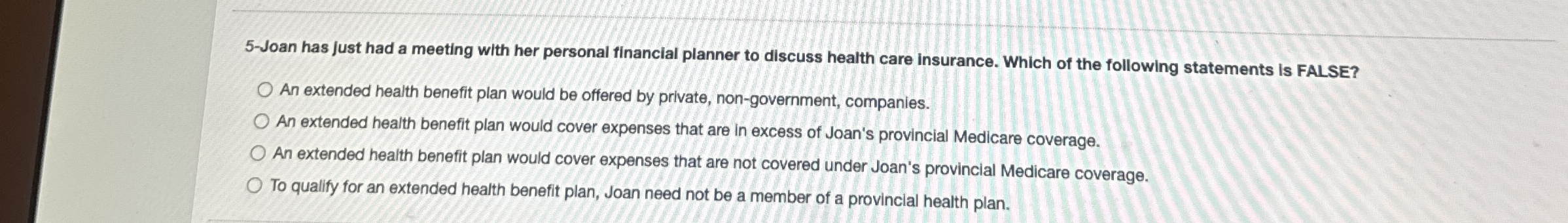 5 - Joan has just had a meeting with her personal