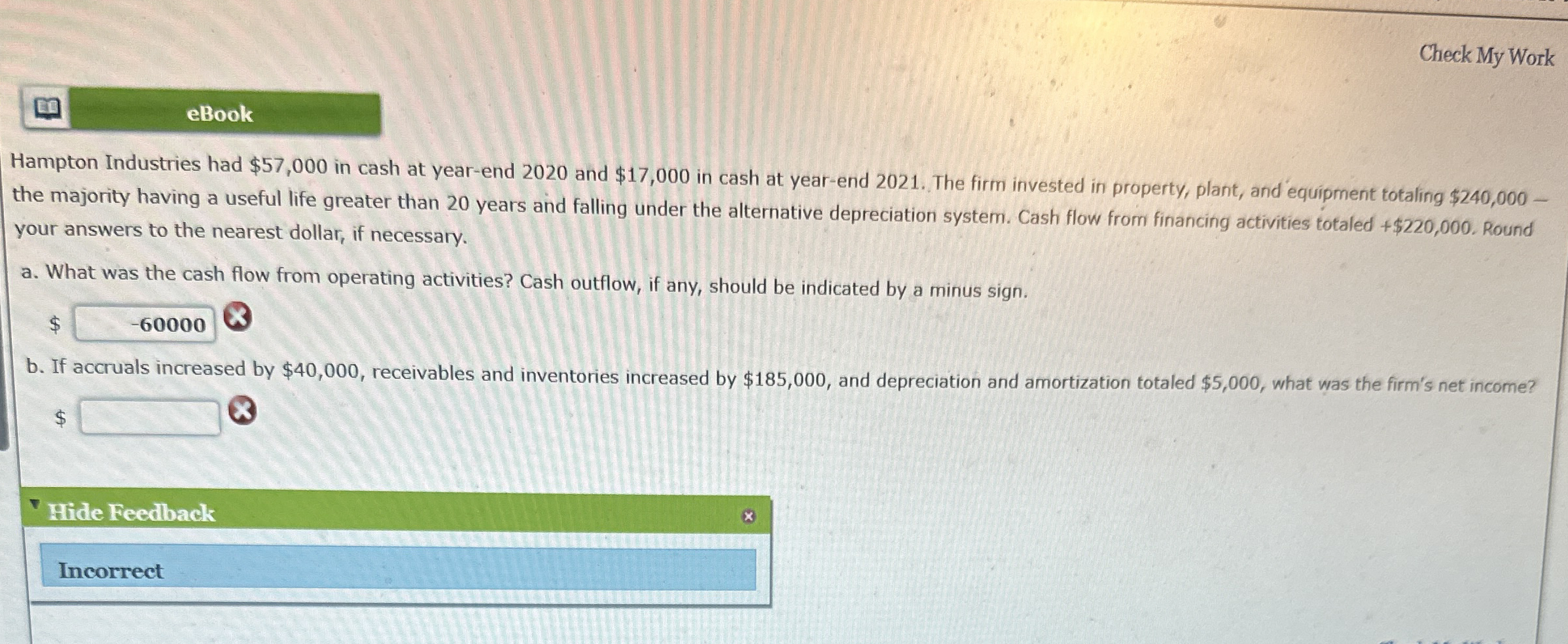 Check My Work Hampton Industries had $ 5 7 , 0 0