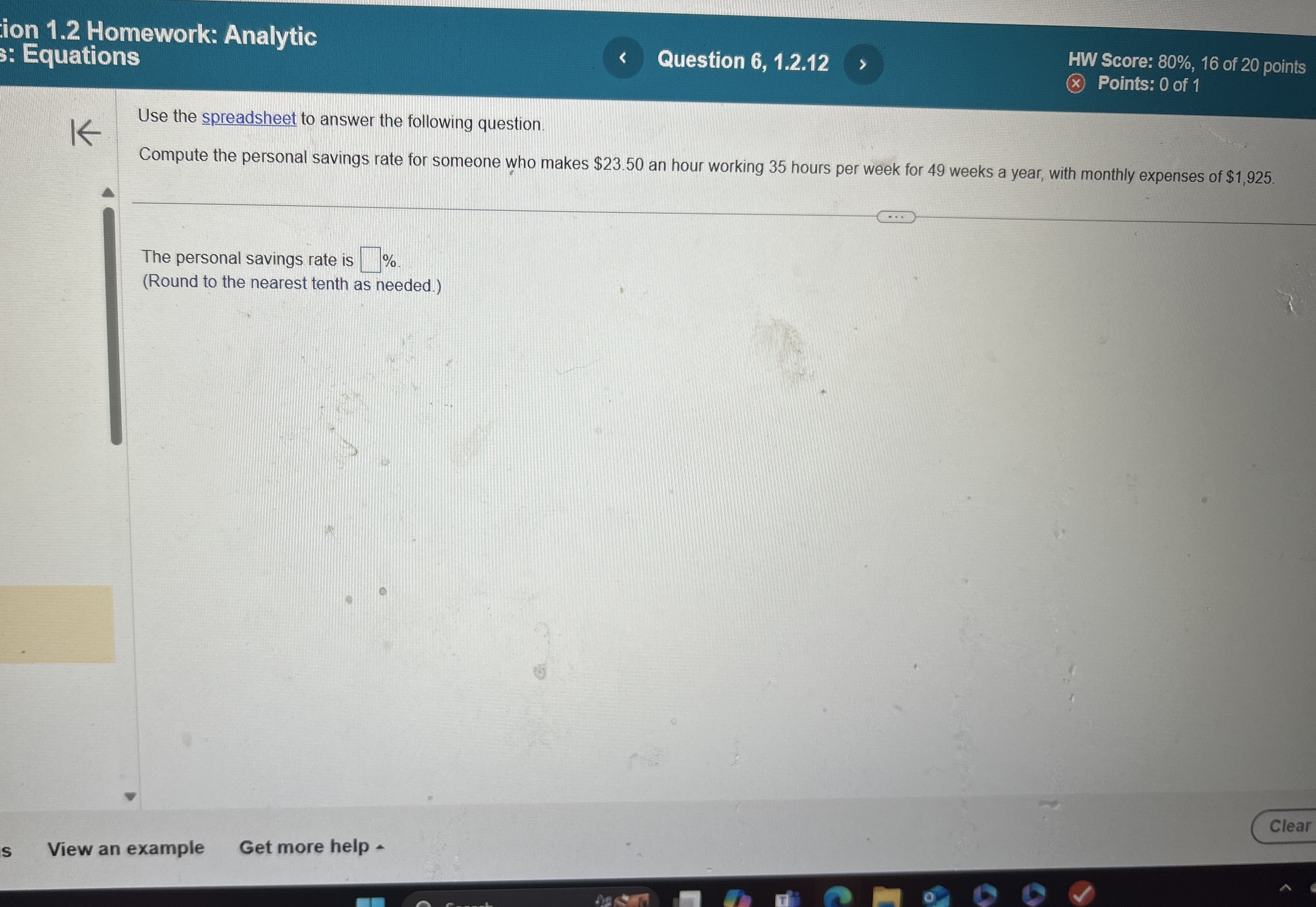 ion 1 . 2 Homework: Analytic : Equations Question