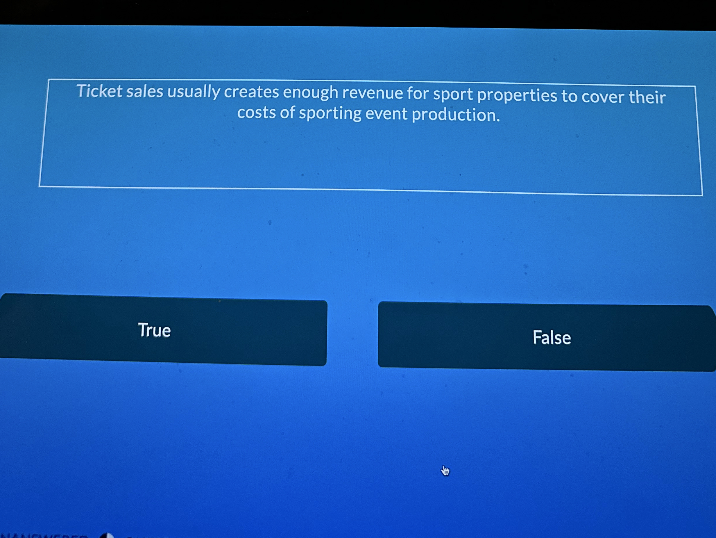 Ticket sales usually creates enough revenue for