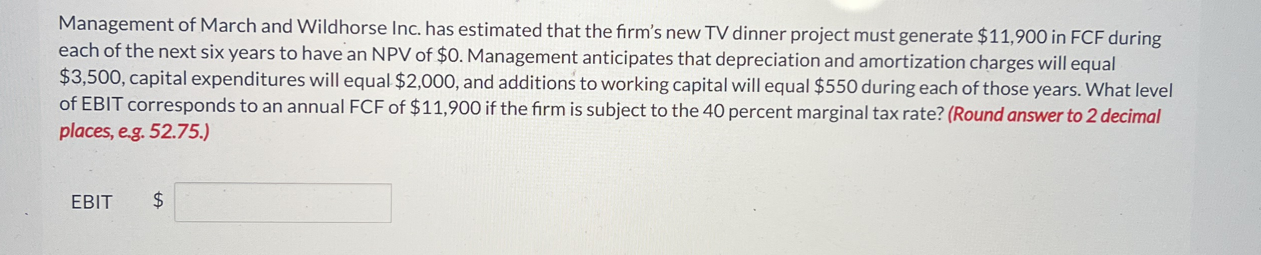 Management of March and Wildhorse Inc. has