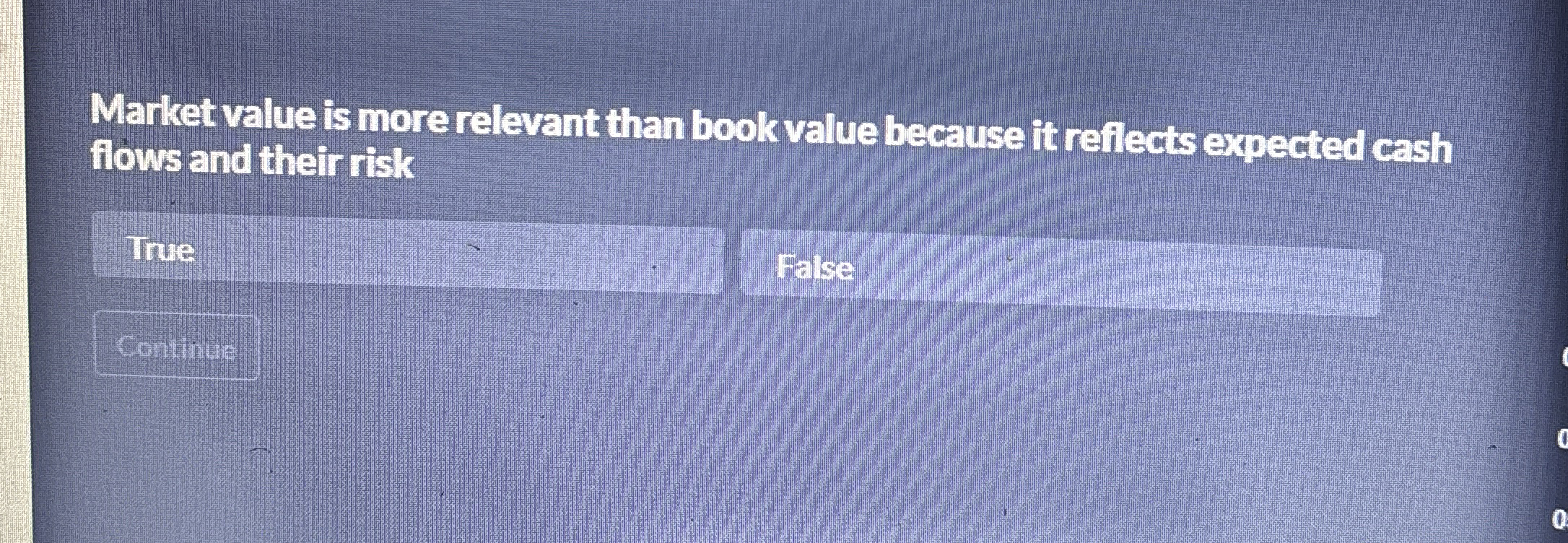 Market value is more relevant than book value