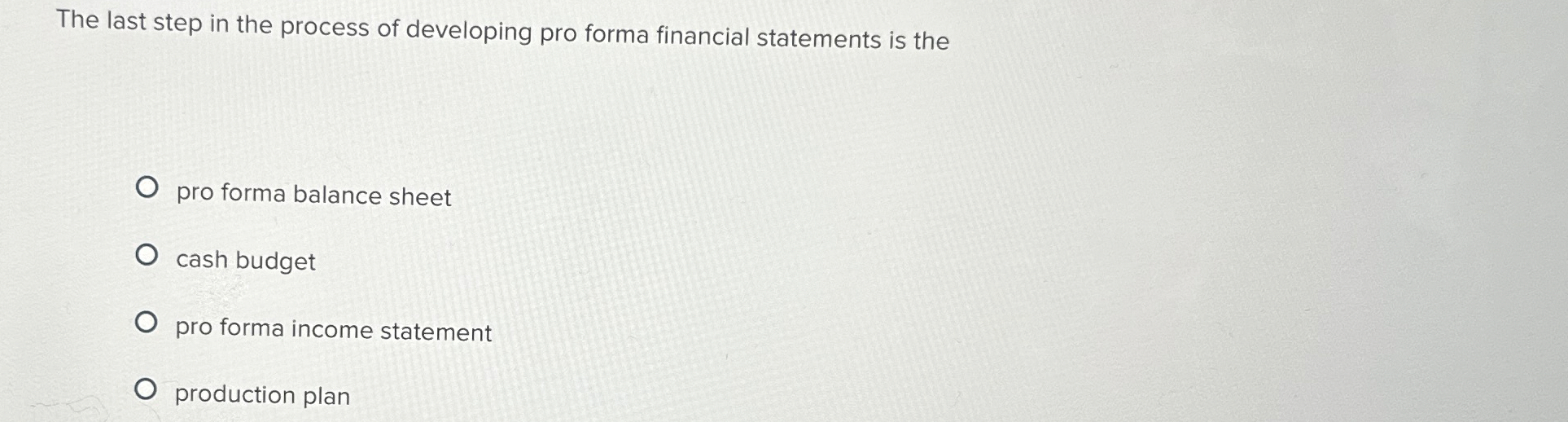 The last step in the process of developing pro