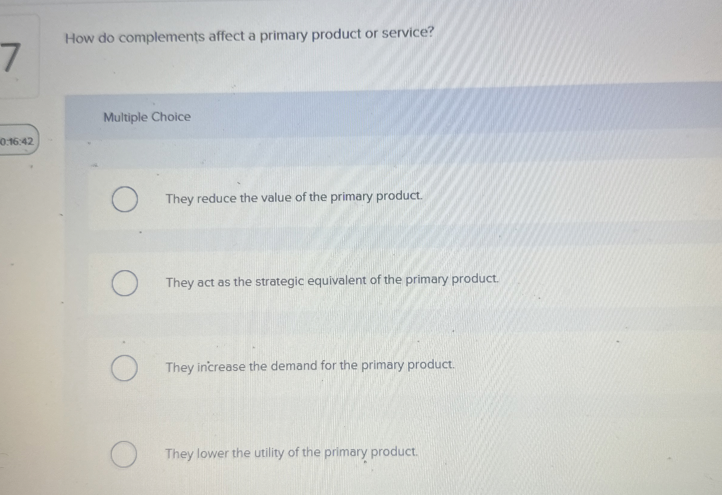 How do complements affect a primary product or