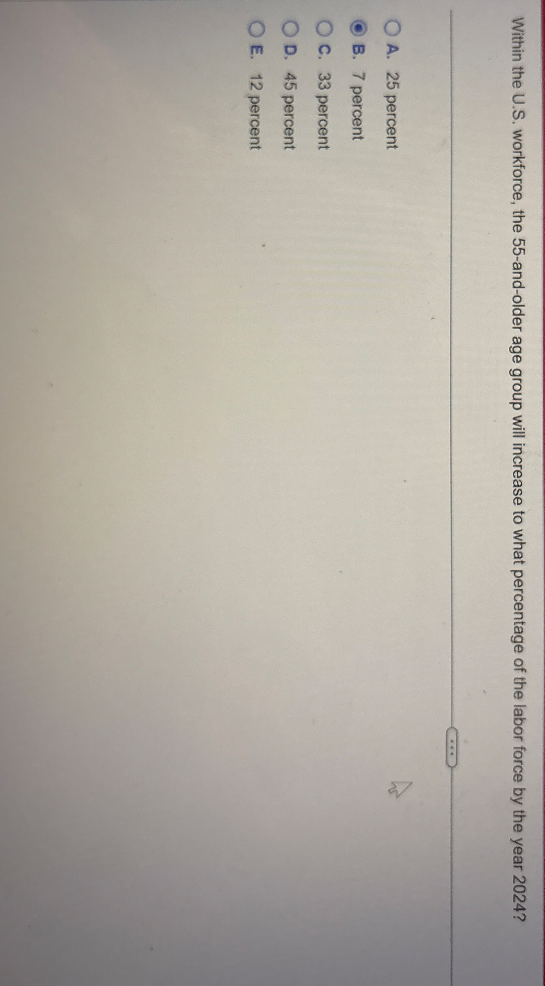 Within the U . S . workforce, the 5 5 - and -