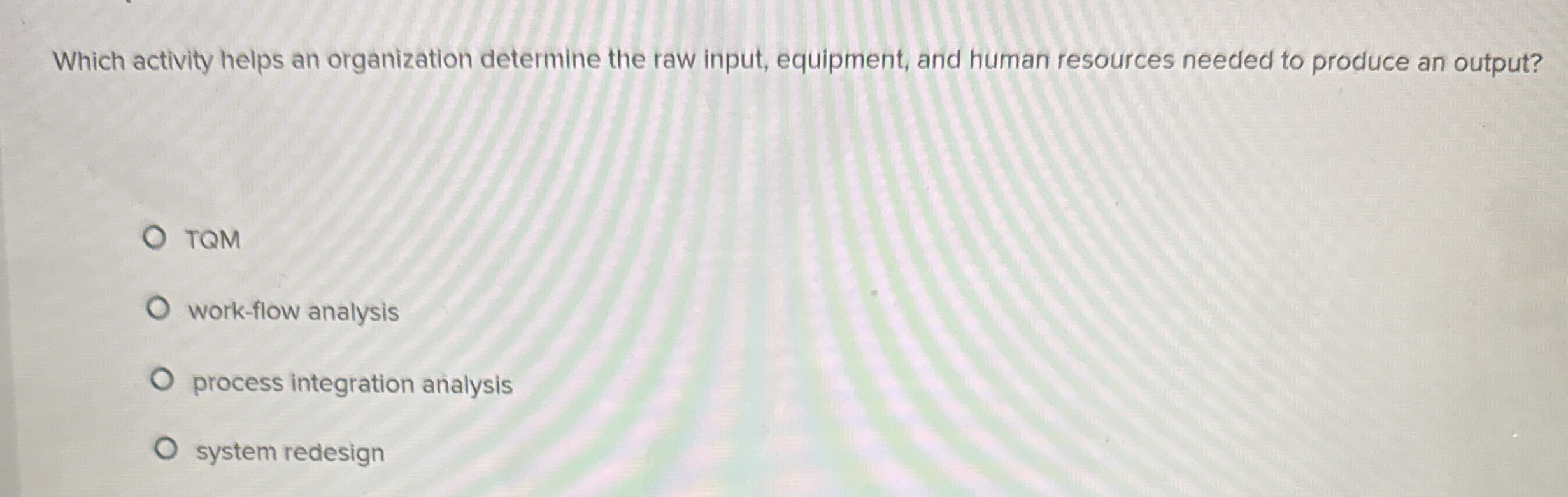 Which activity helps an organization determine