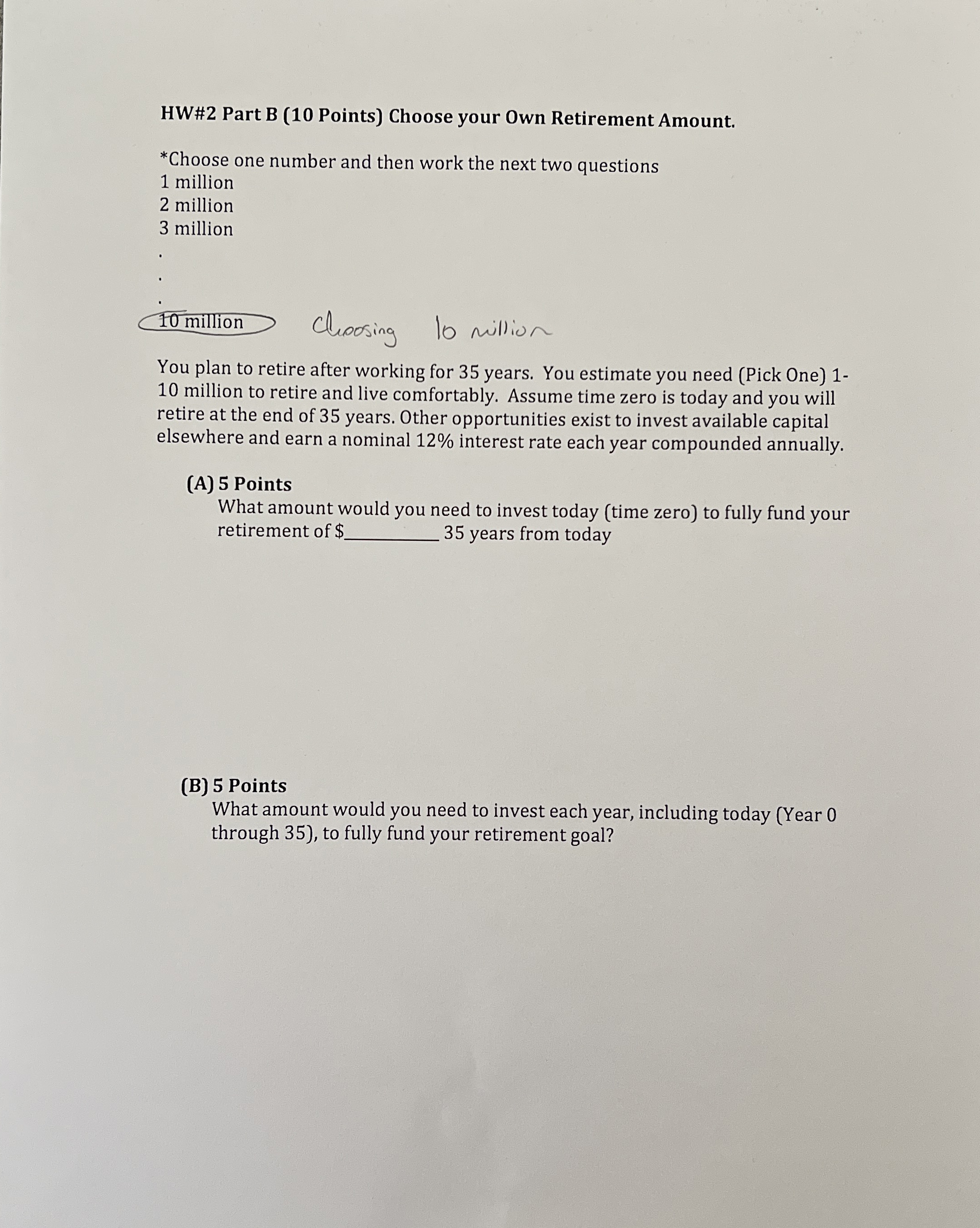 HW# 2 Part B ( 1 0 Points ) Choose your Own
