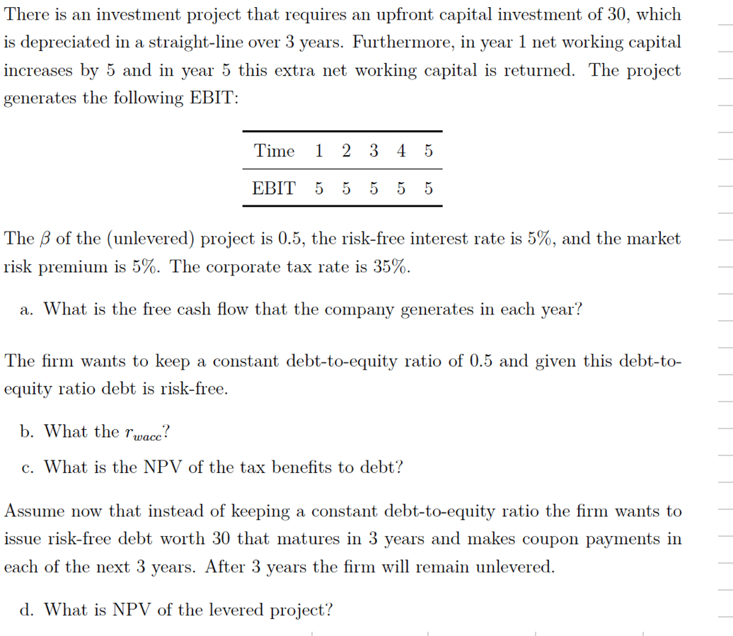 I need help with the Corporate Finance attached.