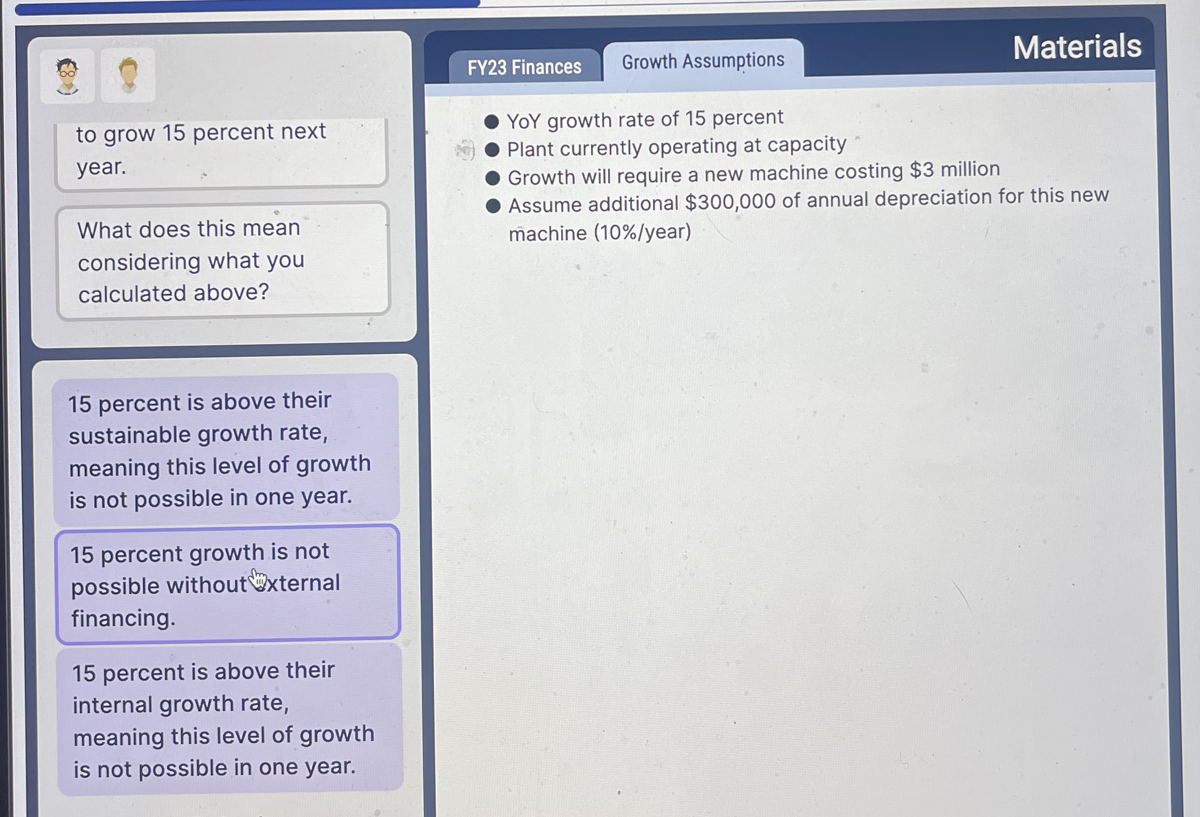 FY 2 3 Finances Growth Assumptions Materials to