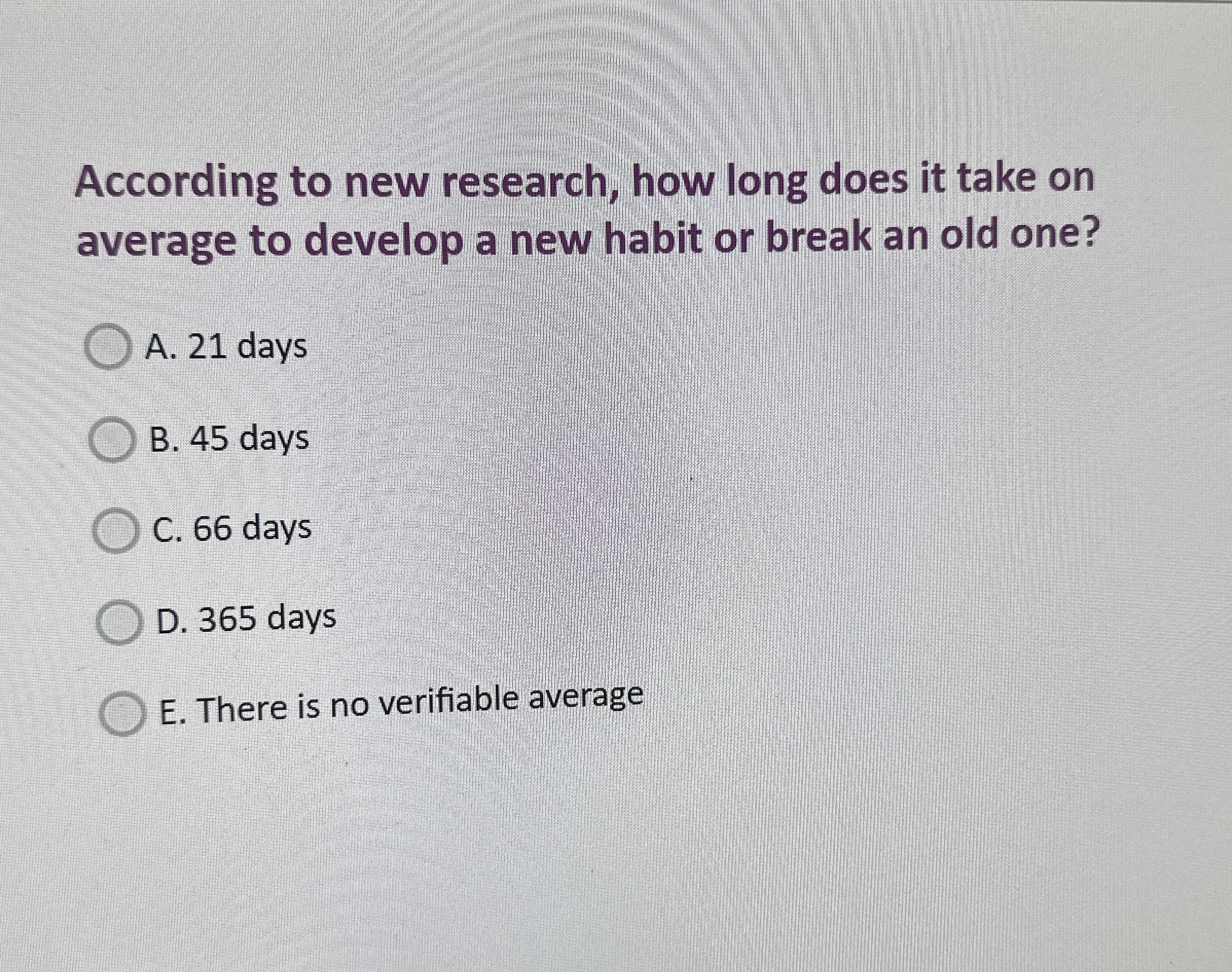 According to new research, how long does it take