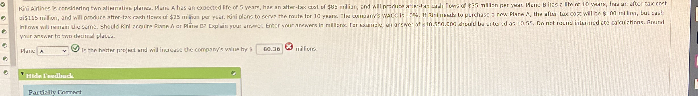 your answer to two decimal places. Plane is the