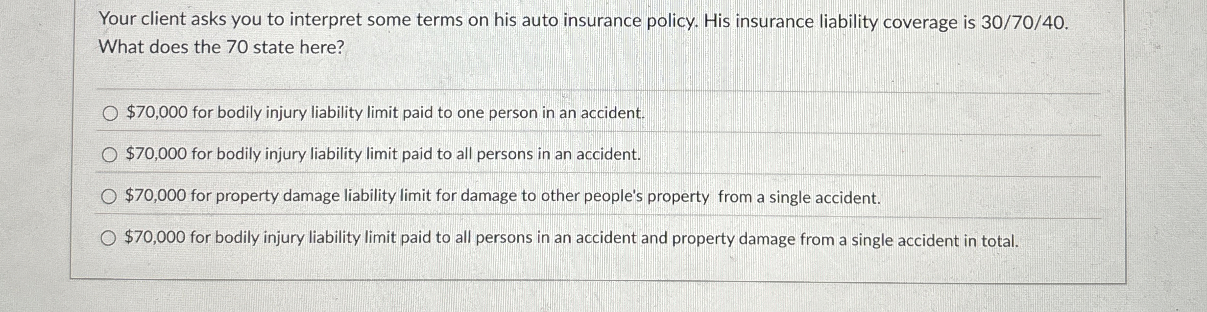 Your client asks you to interpret some terms on