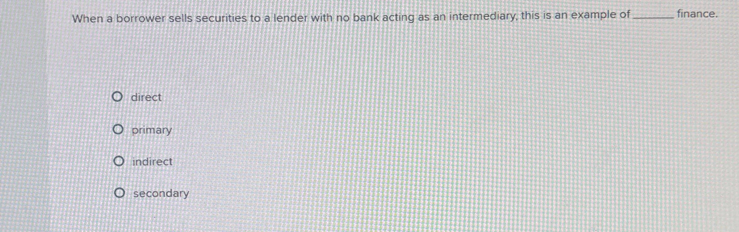 When a borrower sells securities to a lender with