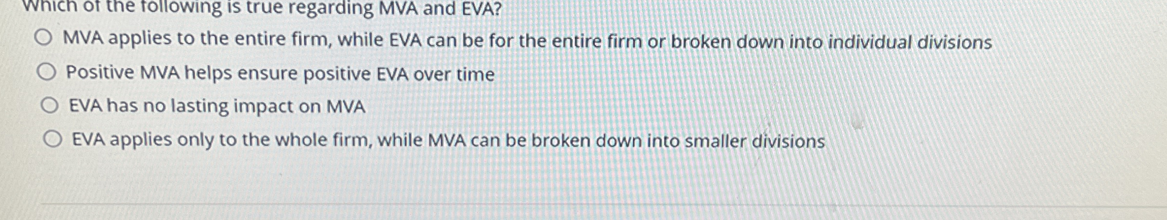 Which of the following is true regarding MVA and