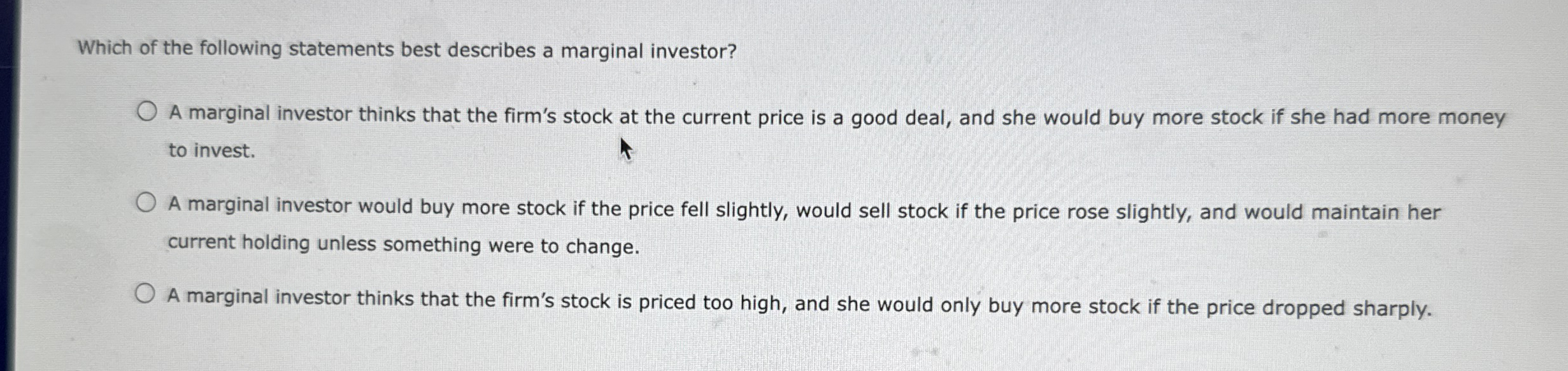 Which of the following statements best describes