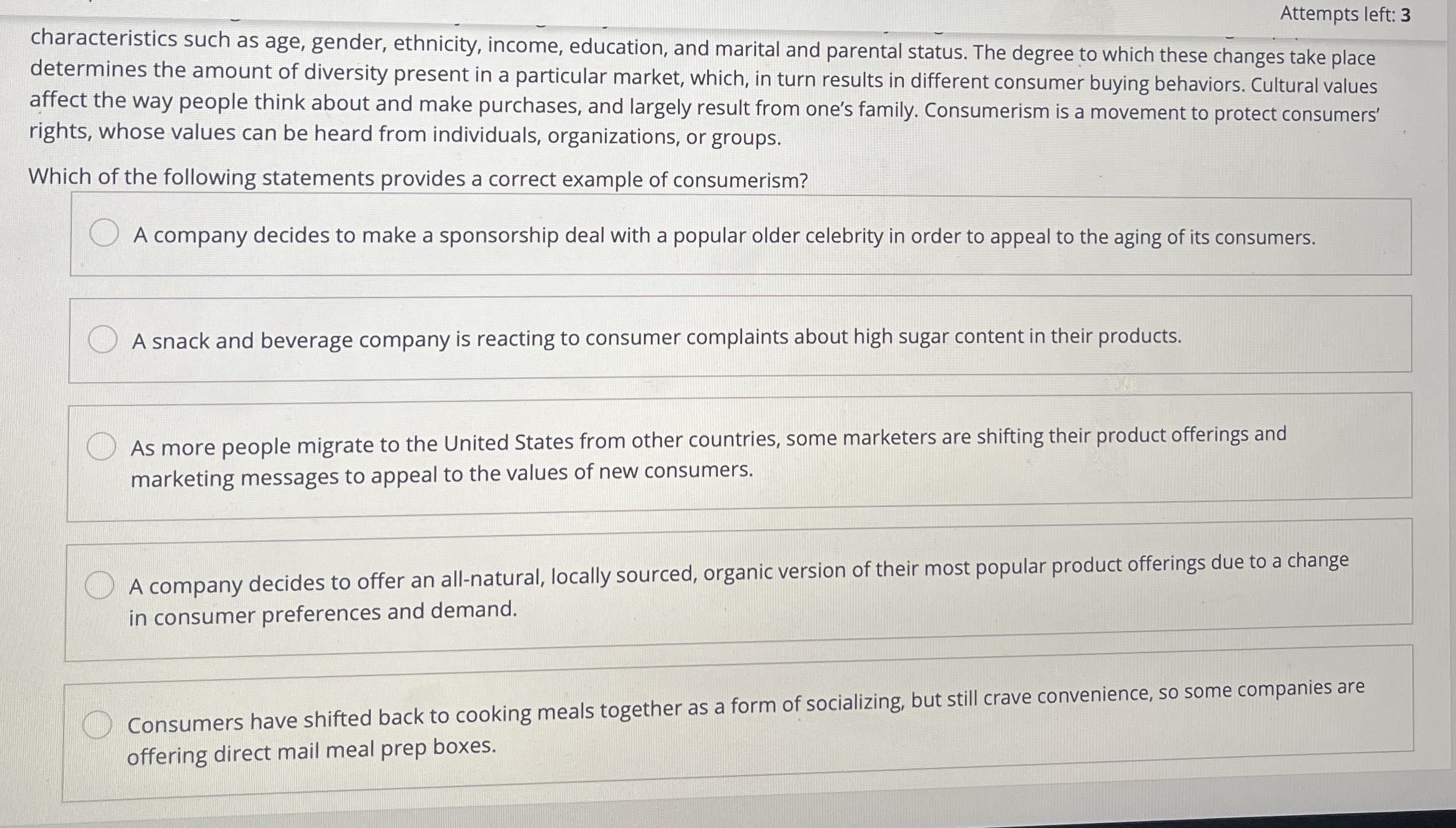 Attempts left: 3 characteristics such as age,