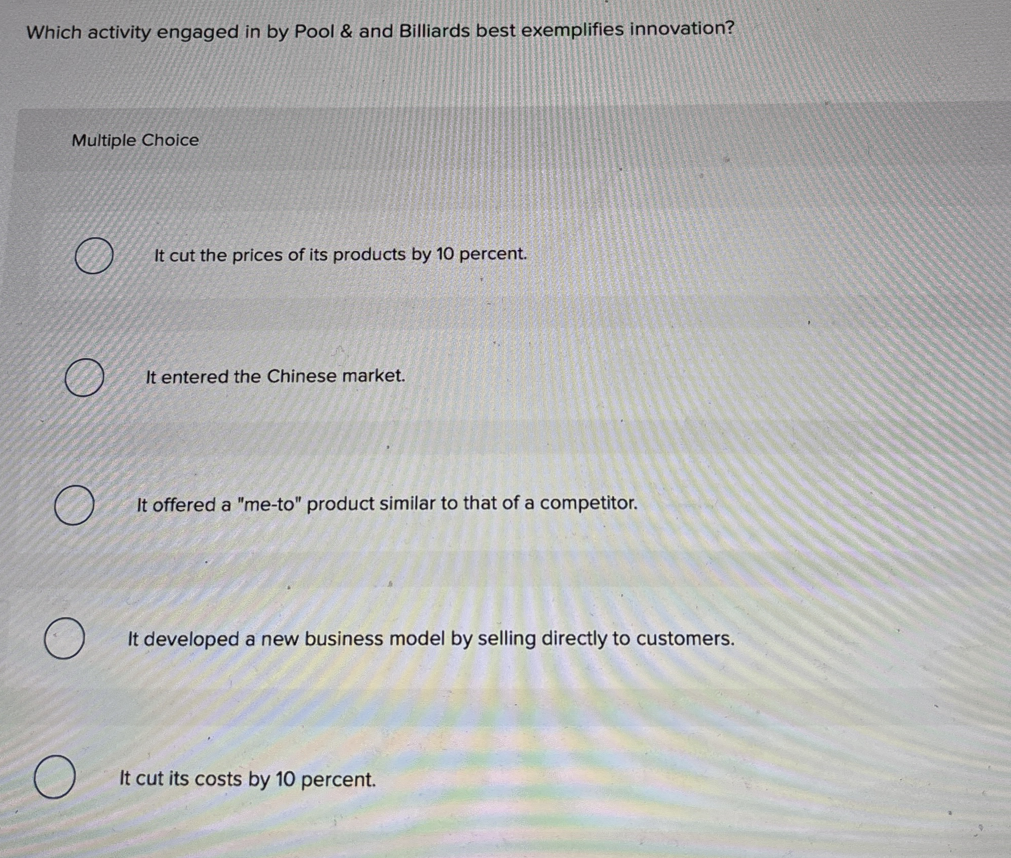 Which activity engaged in by Pool & and Billiards