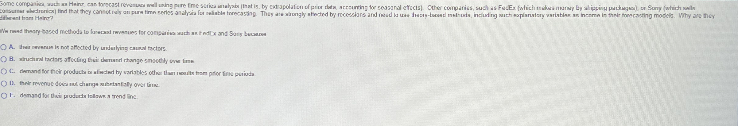 different from Heinz? We need theory - based