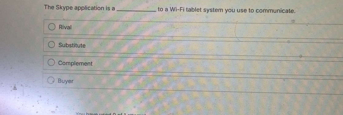 The Skype application is a to a Wi - Fi tablet