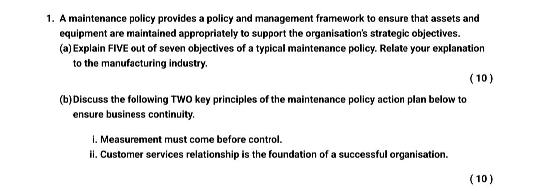 Maintenance Management