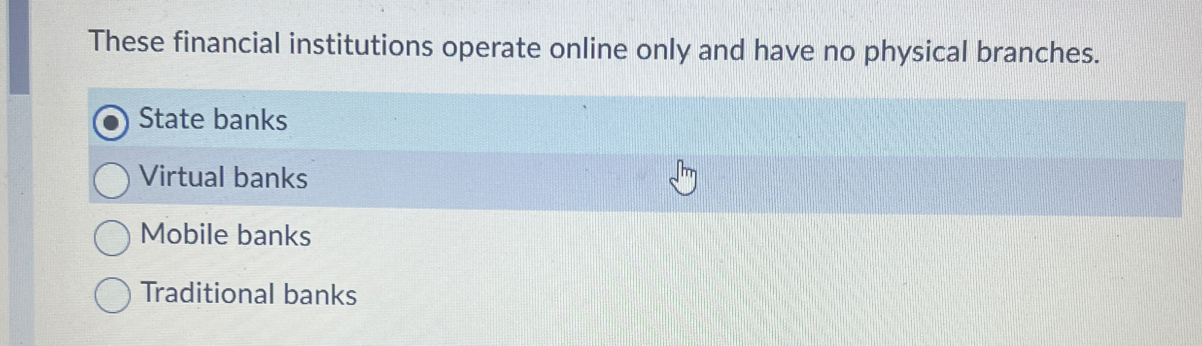 These financial institutions operate online only