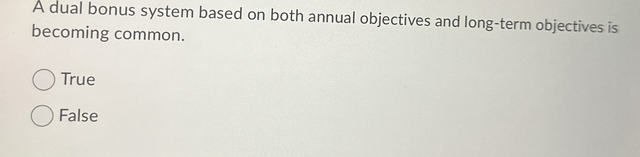 A dual bonus system based on both annual