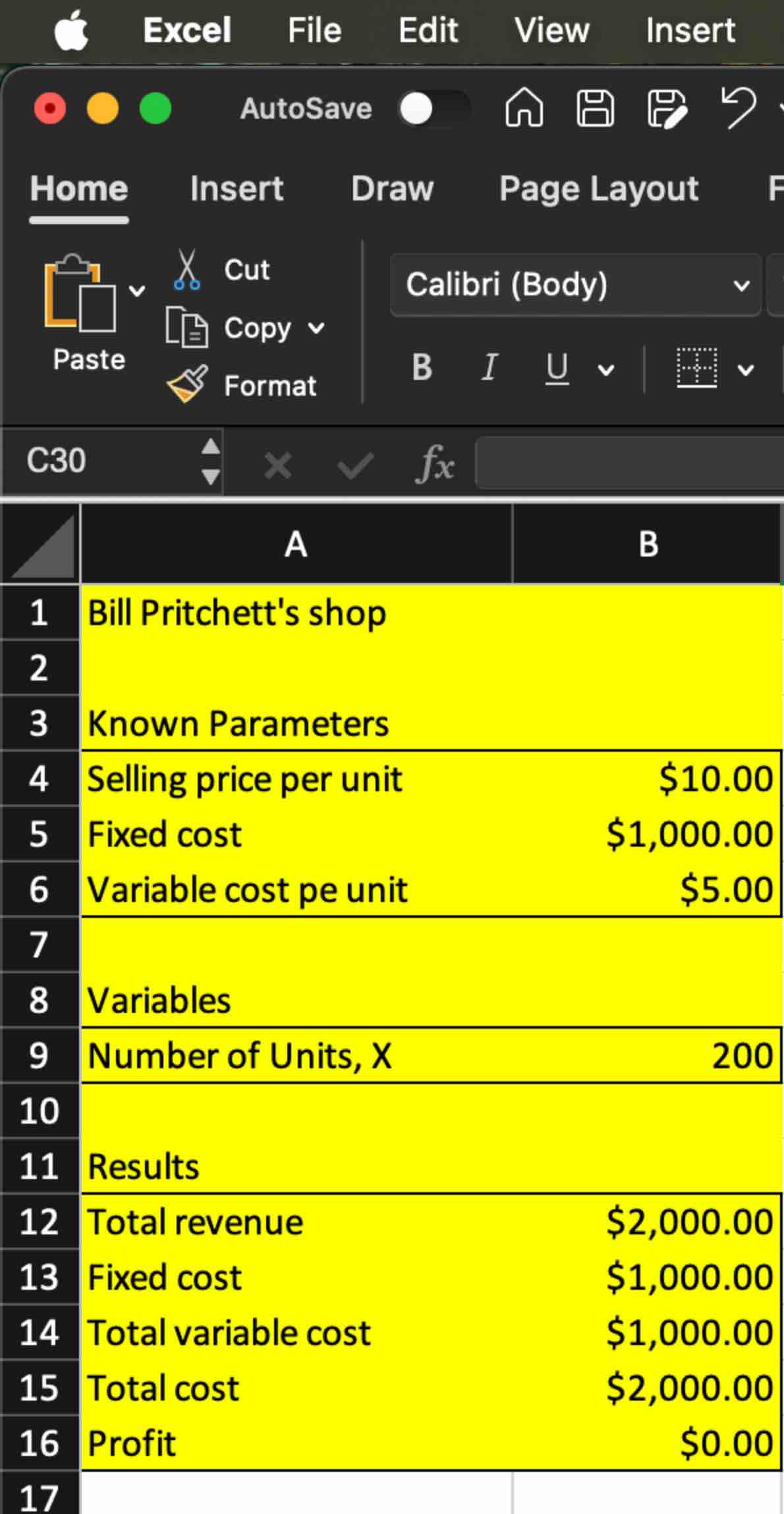 I need help setting up . this excel sheet with