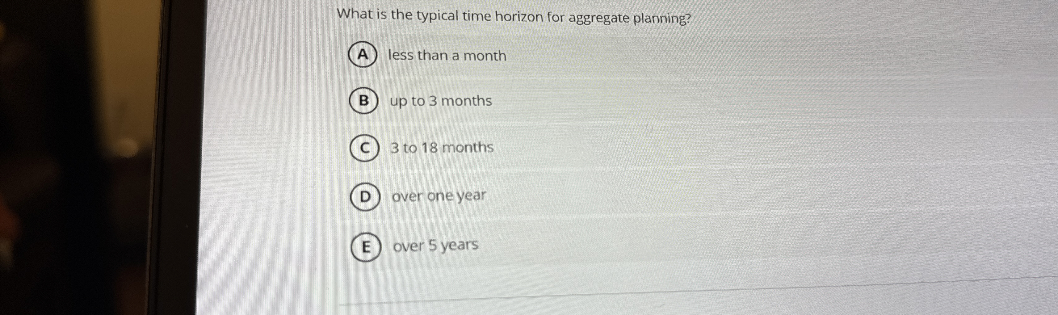 What is the typical time horizon for aggregate