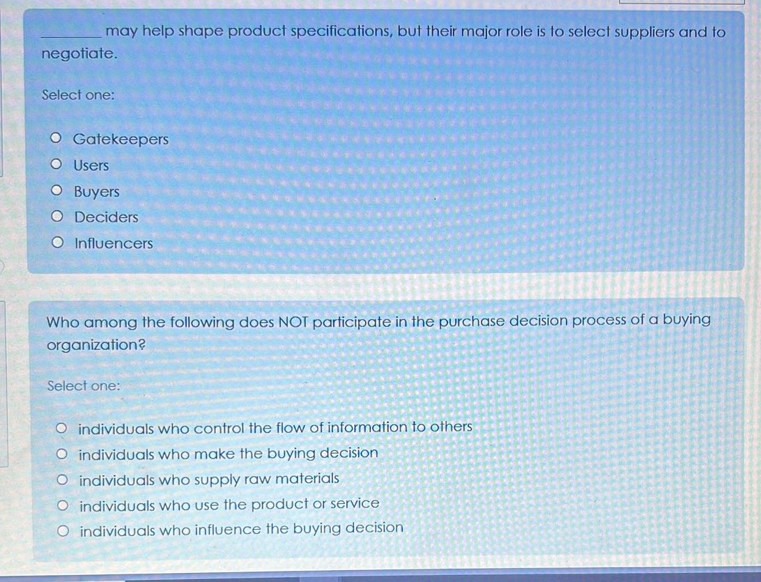 q , may help shape product specifications, but